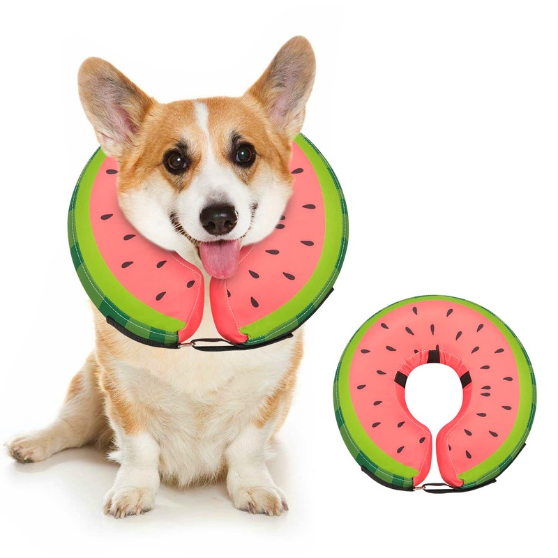 Dog Cone Collar for Small Medium Large Dogs for After Surgery, Pet Inflatable Neck Donut Collar Soft Protective Recovery Cone for Dogs and Cats – Alternative E Collar Does Not Block Vision – Green,XL Avocado X-Large(Neck:18″-24″)
