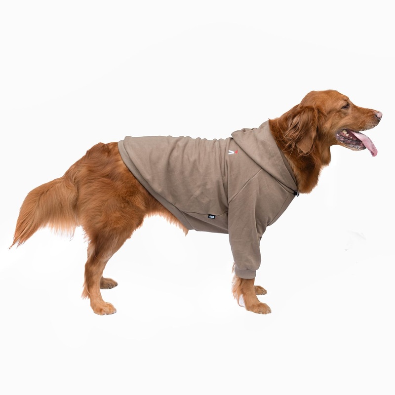 Dog Pet Clothes Hoodies Coat Hooded Sweatershirt for Extra Large Dogs Boy Girl Doggy Sweater Elastic Cotton Pullover Hoodie for Labrador Golden Retriever Border Collie German Shepherd – Brown XXXL XXX-Large