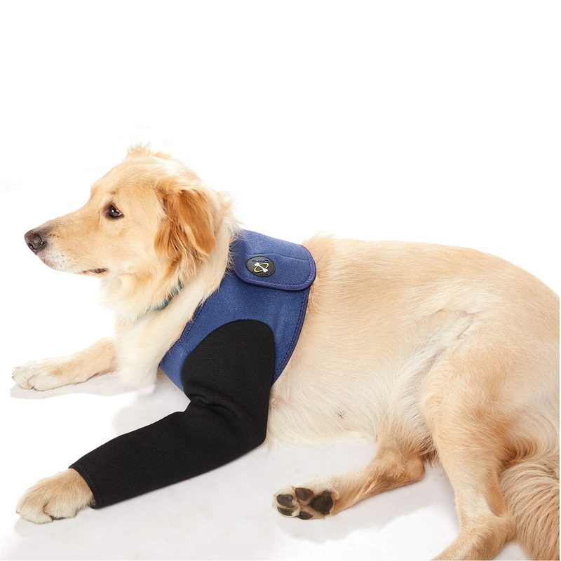 Dog Recovery Suit, Cone Collar Alternative, Abrasion Resistant Dog Recovery Sleeve, Washable 2.5mm Thick and Waterproof, Pet Wounds Prevent Licking, Bite, Keep Dry (L) Large
