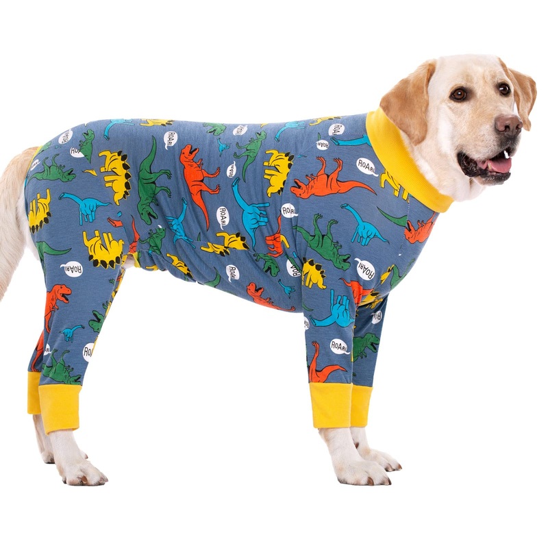 Dog Recovery Suit for Dogs After Surgery Female Male Medium Large Dog Neuter Spay Onesie for Shedding Prevent Licking Surgical Wound Dog Cone Alternative 2X-Large (Pack of 1) Dinosaur
