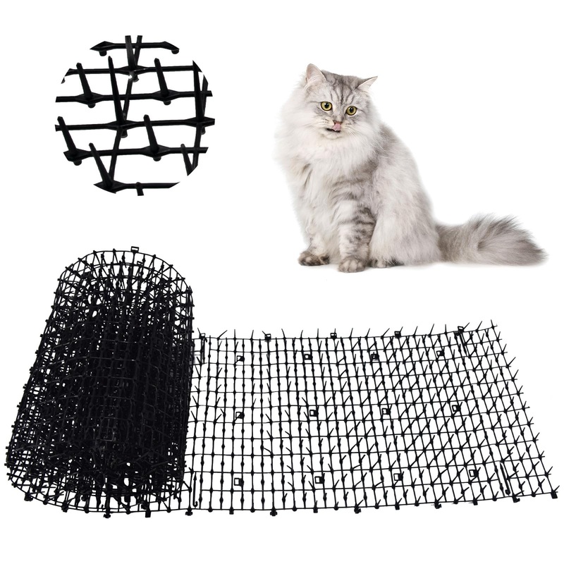 Scat Mat for Cats with Spikes, 6.5ft Cat Scat Mat Prickle Strips Network Digging Stopper Cat Deterrent Mat Cat Repellment Mat 1P