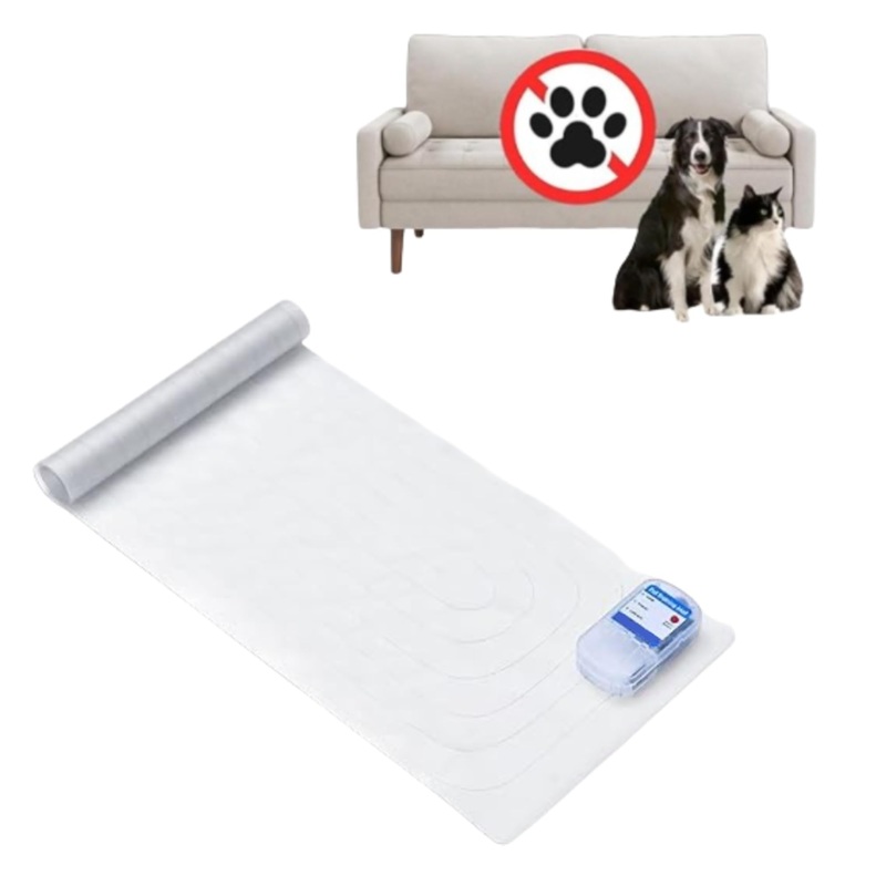 Shock Mat for Dogs and Cats Indoor, Pet Shock Mats for Training Pets, Electric Repellent Mat Keeps Dogs and Cats Off Counter, Couch and Sofa, 3 Training Modes (One Piece 60″x 12″)