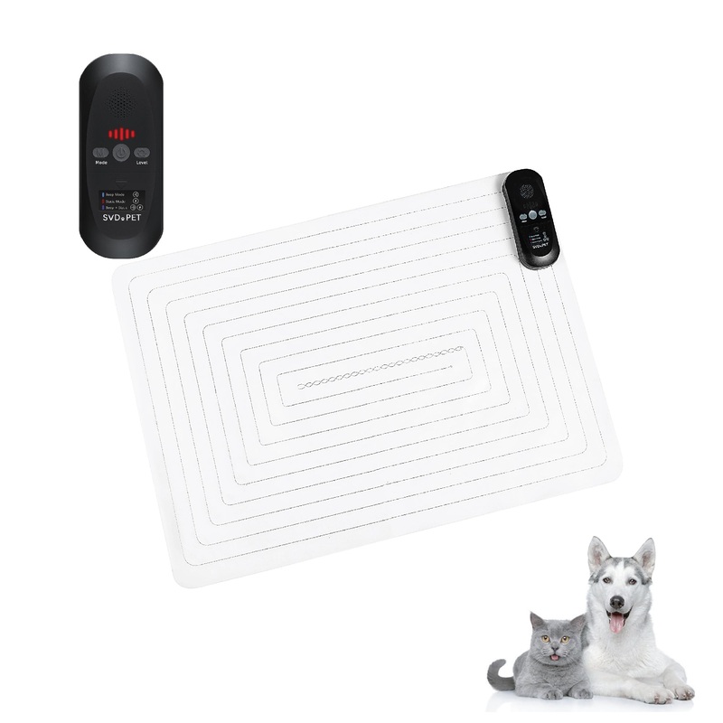 SVD.PET Pet Training Mat with Tester, 22″ X 16″, Pet Shock Pad, Dogs & Cats Electronic Repellent mat for Indoor, 3 Training Modes, 5 Levels, Pet Safe Mode (Black Controller) 22″ x 16″ Black Controller
