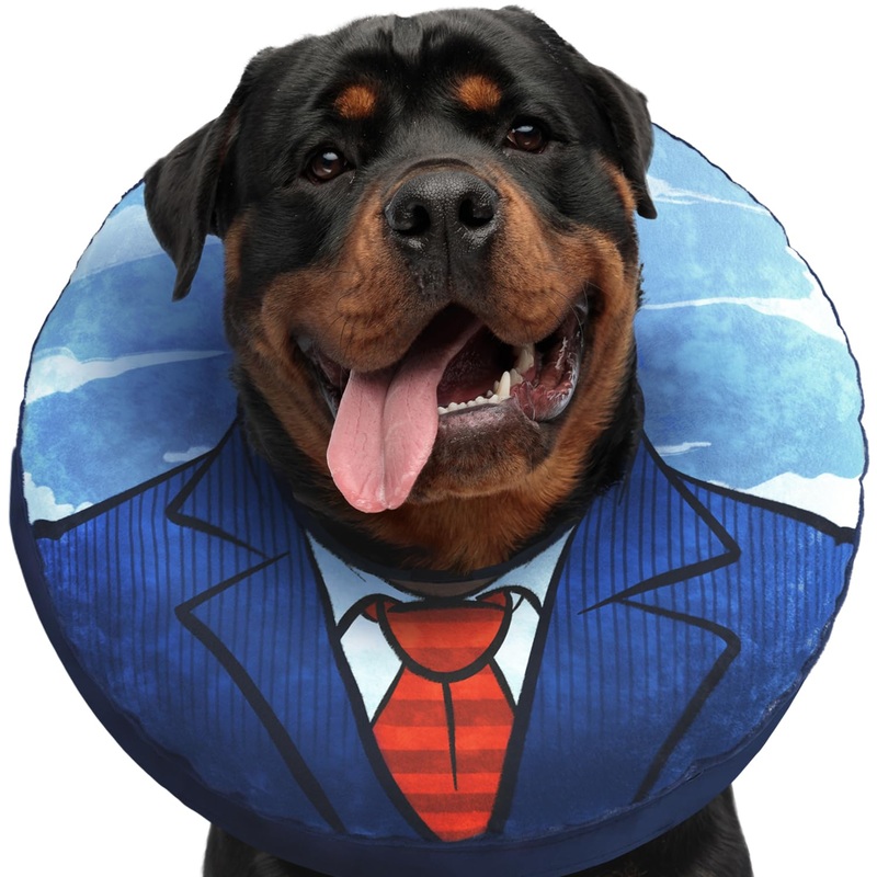 XL Large Dog Donut Collar – Inflatable Dog Cone Alternative for After Surgery Recovery. Donut Dog Cones for Large Dogs. Inflatable Dog Collars for After Surgery Donut Cone for Dogs XL Soft Cone XL(Neck 18″-25″)
