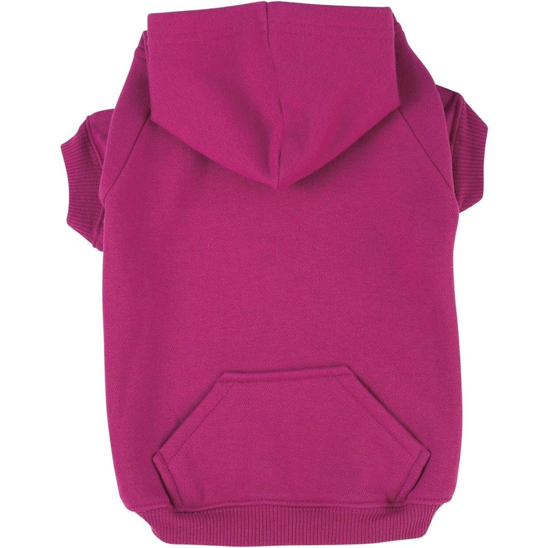 Zack & Zoey Basic Hoodie for Dogs, 16″ Medium, Raspberry Sorbet M (Neck: 13″, Girth: 22″, Back: 16″)