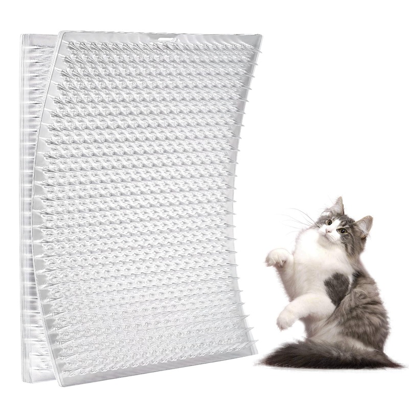Zipcase 8 Pack Scat Mat for Cats – 13 x 16 Inch Updated Dual Length Cat Deterrent Mat with Narrower & Denser Spikes, More Effective for Indoor & Outdoor Humane Cat Repellent Fence