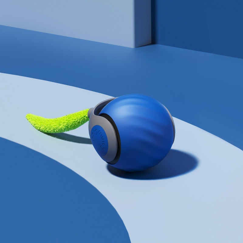 Speedy Tail 2.0 Cat Toy, Turbo Tail 2.0 Cat, Smart Interactive Cat Toy Ball for Indoor Cats, Automatic Cat Rolling Ball Toy, Cat Self Moving Toy, Speedytail 2.0 Cat Toy Blue