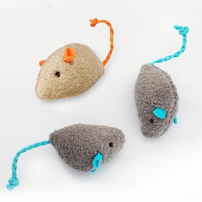 Cat Toy Interactive Toy Plush Kittens Kitty Mouse Shaped Toy, Cat Chew Toy Indoor.