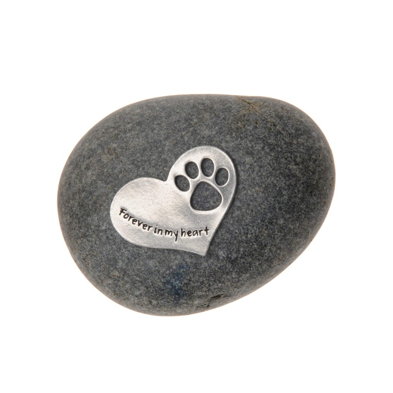 Comforting Dog Memorial Gift – Sympathy or Condolence Gift for Loss of Pet – Forever in My Heart Stone by Whitney Howard Designs