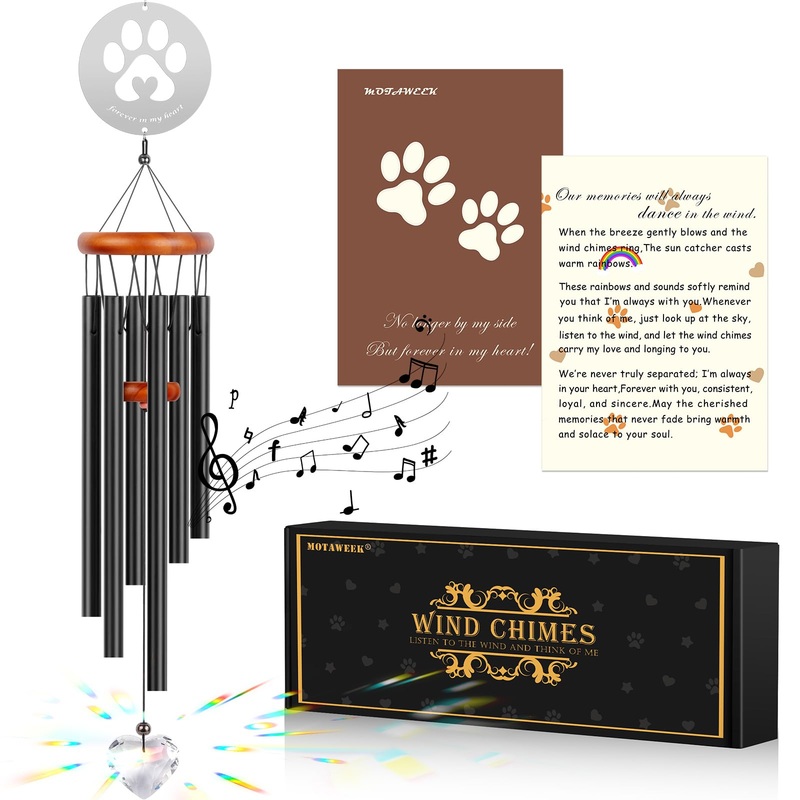 Dog Memorial Gifts for Loss of Dog, Pet Memorial Suncatcher Wind Chime, Loss of Pet Sympathy Gift, Pet Memorial Gifts, Pet Remembrance Gift in Memory of Dog Cat, Bereavement Gifts28 inch