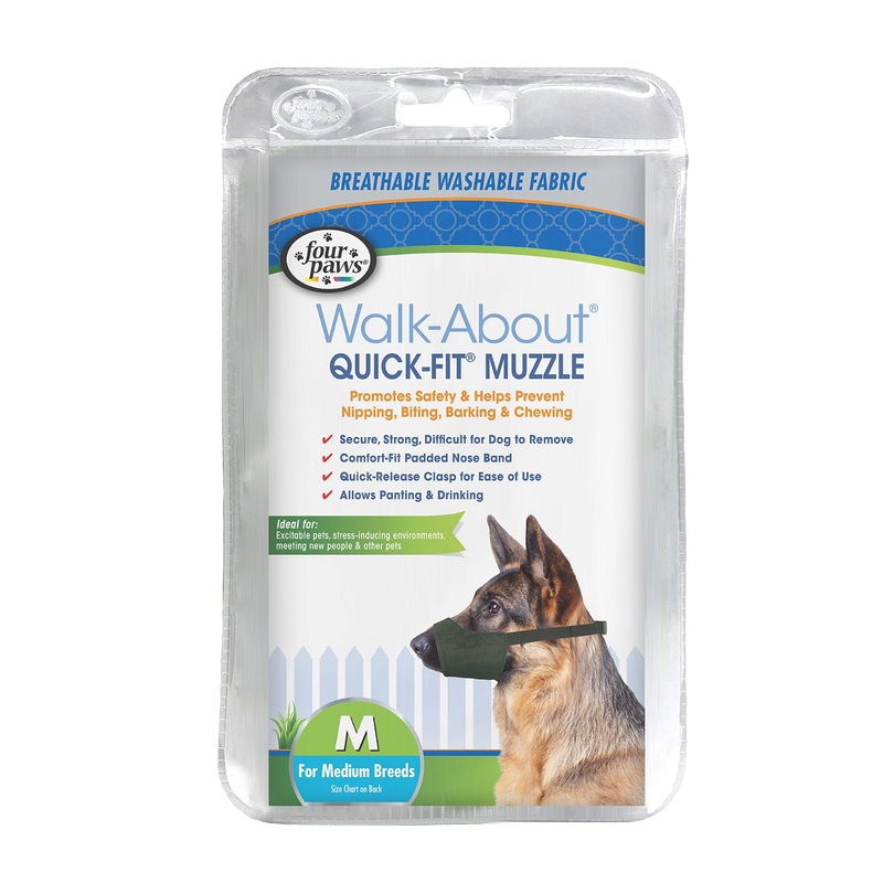 Four Paws Walk-About Quick-Fit Dog Muzzle 3 – Medium 3-Medium