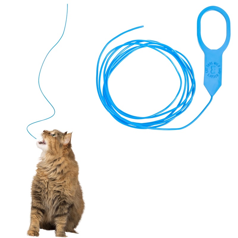 Niko and Oscar’s Cat Toys | The Blue String | Cat String Toy | (1-Pack, Original, Blue) 1-Pack, Original