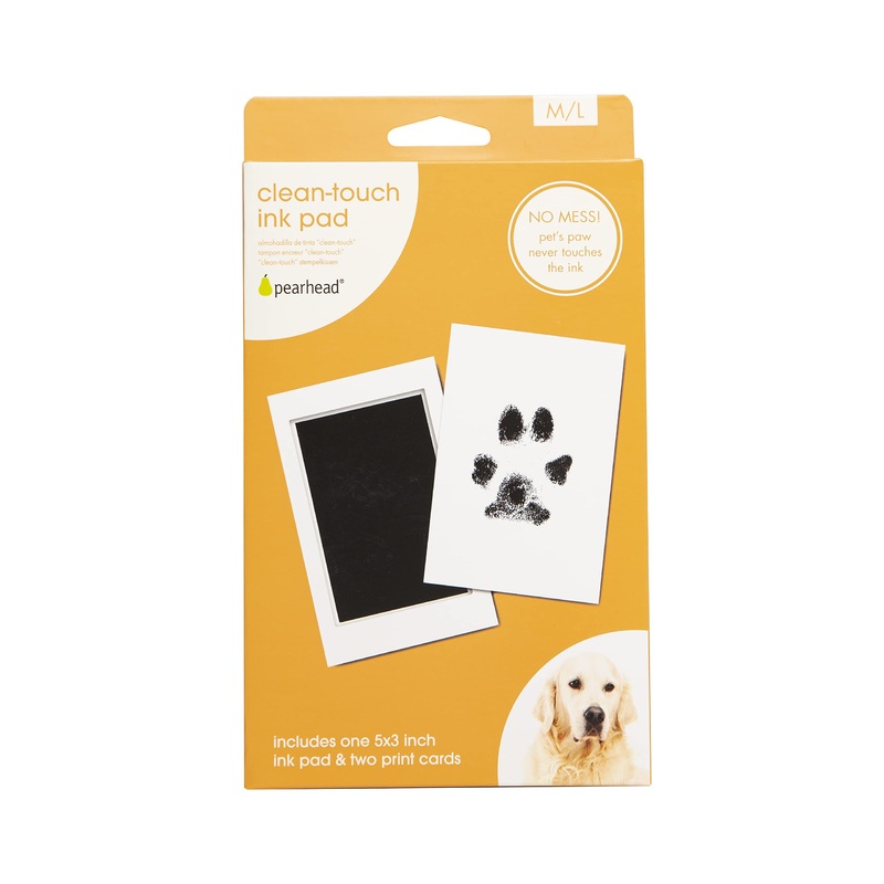 Pearhead Pet Clean-Touch Ink Pad, Medium/Large, Black Ink Pad for Cats or Dogs, Pet Owner, Pet Owner Must Have Item, Pet Memory Keepsake, for Medium to Large Pets Medium/Large Pet Ink Pad, Black