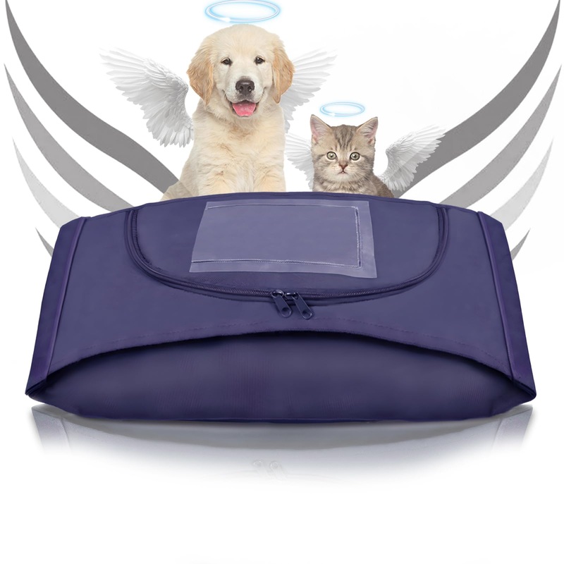 Pet Burial Body Bag,Pet Burial and Cremation,Use with Pet Burial Box and Pet Coffin,Burial with Decency and Dignity for Dogs Cats and AnimalsM M Dark blue