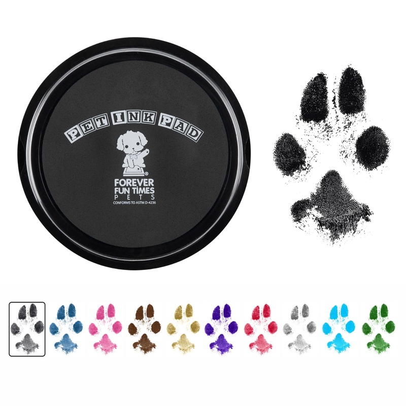 Pet Paw Print Impression Kit | Dog Ink Paw Print Kit | Pet Paw Print Kit | an Easy to Use Paw Print Stamp Pad for Dogs | Contains an Ink Pad for Dog Paw Prints That You Can Treasure (Black, Big) Black