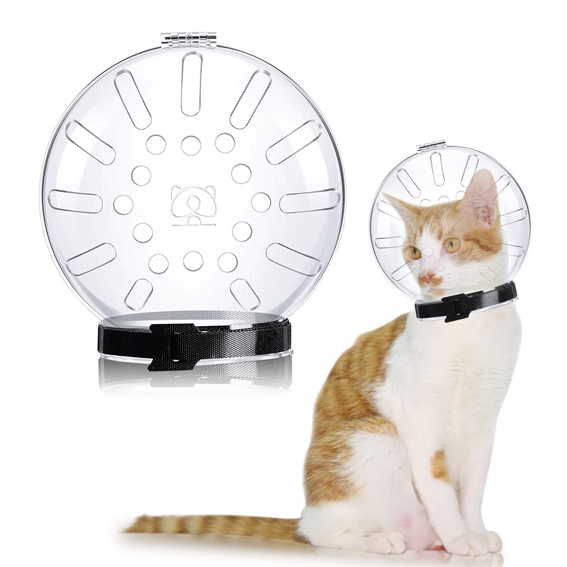 Upgraded Cat Muzzle for Grooming Cat Mouth Cover Cat Grooming Helmet Cat Helmet Cat Adjustable Hood Anti Bite Muzzles for Cat Bathing,Taking Injections,Trimming Nails
