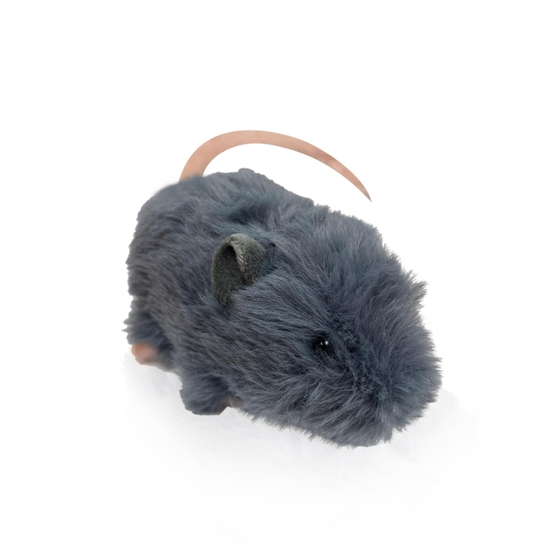 Vaulted Skulls & Co Mouse Dog Toy 7″ | Mouse Stuffed Animal Small | Fluffy Mouse Small Dog Toy | Cat Mouse Toy | Small Mouse Plush Dog Toy | Mouse Toy for Cats | Squeaker-Free | Gray | 7″