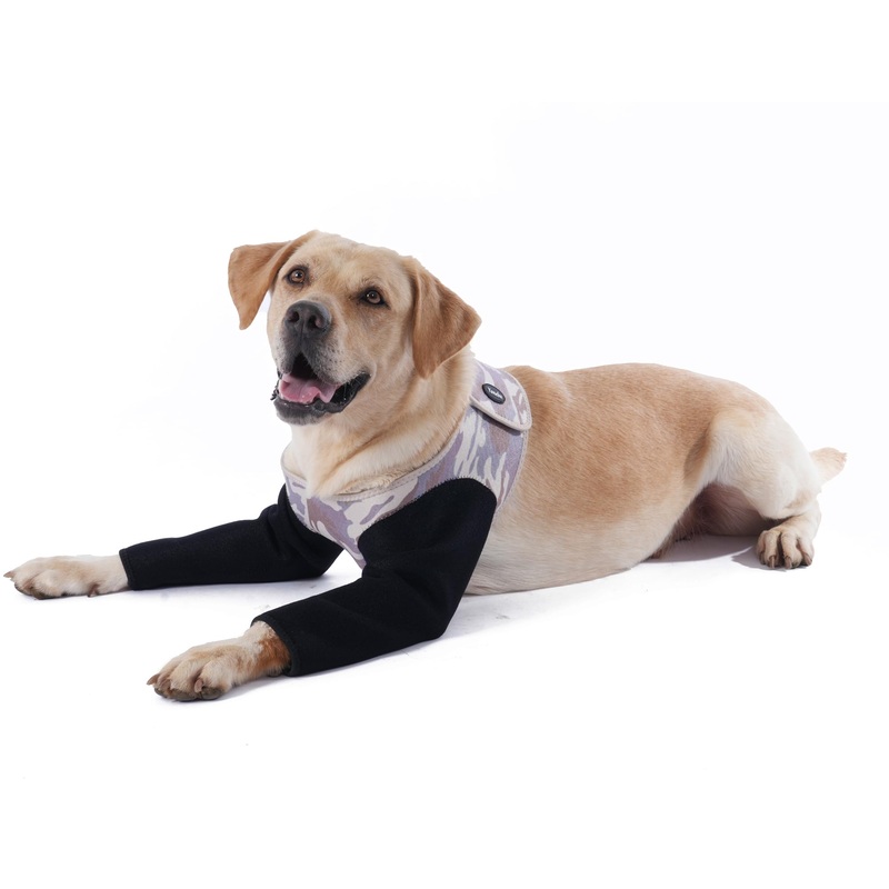 Dog Recovery Sleeve, Dog Recovery Suit, Abrasion Resistant Dog Recovery Sleeve Front Leg, Washable 3mm Thick and Breathable, Pet Wounds Prevent Licking, Bite, Being Wet (XLarge, Both Legs) XLarge