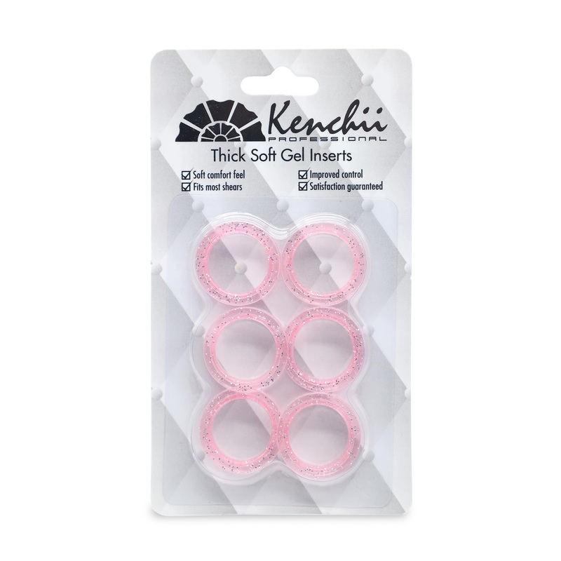 Kenchii Extra Soft Premium Shear Finger Ring Inserts – Thick, Quality Comfort. Elevate Your Grooming Experience with Precision and Style in Multiple Colors Pink