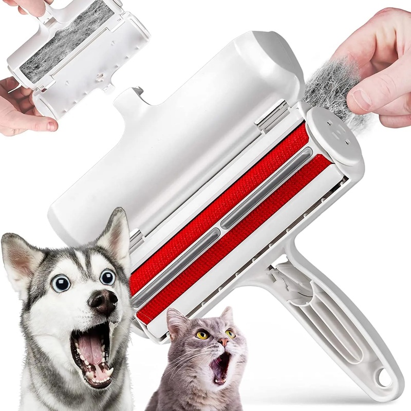 Pet Hair Remover – Dog & Cat lint roller with Self-Cleaning Base – Efficient Animal Hair Removal Tool Cat Dog Hair Remover for Couch Furniture Car Seat Carpet and Bedding