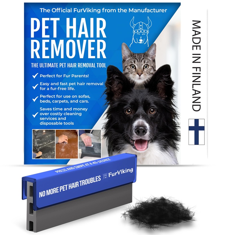 Pet Hair Remover – Dog Fur Remover Tool – Lightweight, Compact Cat Dog Hair Cleaner for Car, Bed, Couch – Portable Pet Shedding Removal Tool for Home Surfaces, Portable Carpet Scraper