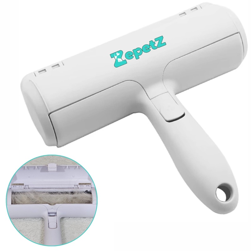 Pet Hair Remover, New Ergonomic Handle for Superior Grip  Ideal for Cleaning Furniture, Carpets, Car Seats, and Bedding  Reusable Lint Roller for Versatile Multi-Surface Fur Removal. (White) White