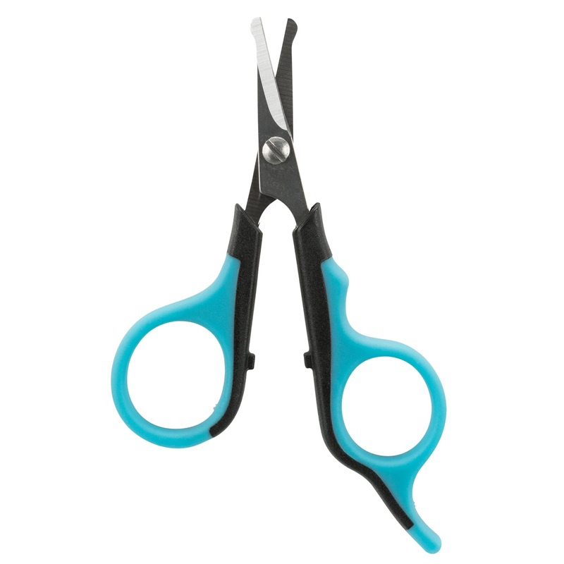 TRIXIE Pet Grooming Scissors, For Dogs and Cats, Pet Face, Nose, Ears, and Paw Hair, Round Tip, 3″ ( 8cm)
