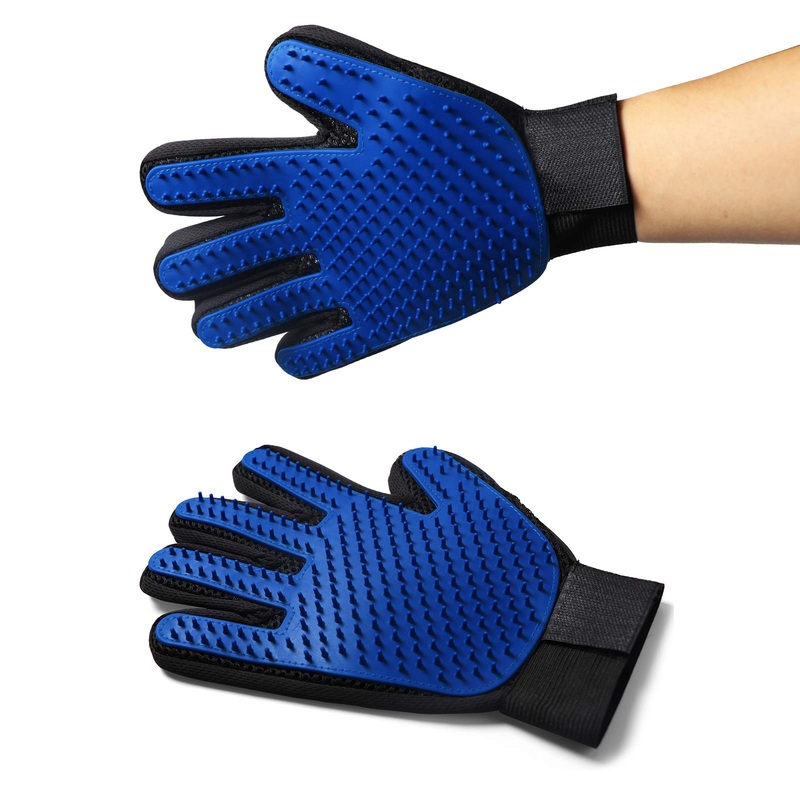 [Upgrade Version] Pet Grooming Glove,Gentle Deshedding Brush Glove,Efficient Pet Hair Remover Mitt,Enhanced Five Finger Design,Perfect for Dog and Cat with Long and Short Fur,1 Right-Hand Glove