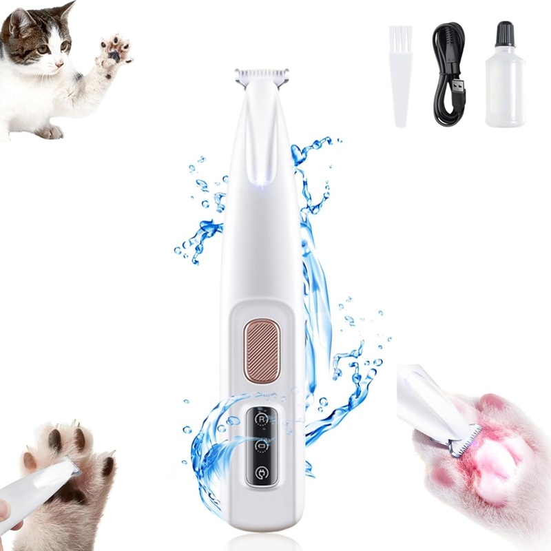 ZNZ Upgrade Dog Paw Trimmer for Grooming,Pet Hair Trimmer with LED Display,Rechargeable Low Noise Pet Trimmer,Cordless Dog Clippers for Paws, Eyes, Ears, Face, Rump