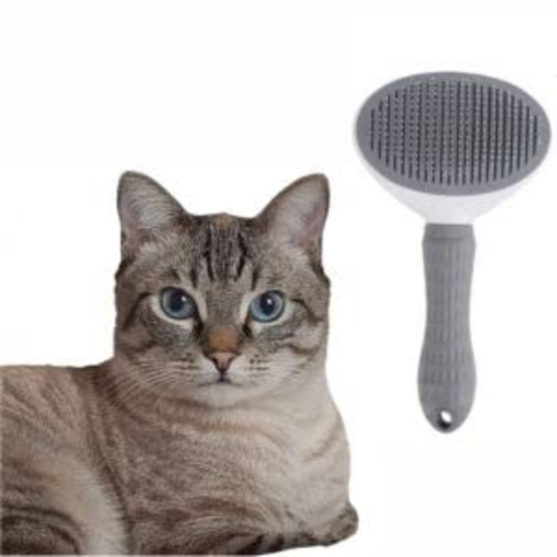 Cat Hair Brush – Super Soft, Cat Brushes Best Choice Comb for Long, Normal, Fine, Smooth Hair Pets, Soft Brush for Cats and Dogs, Removes Loose Undercoat, Self-Cleaning Massage