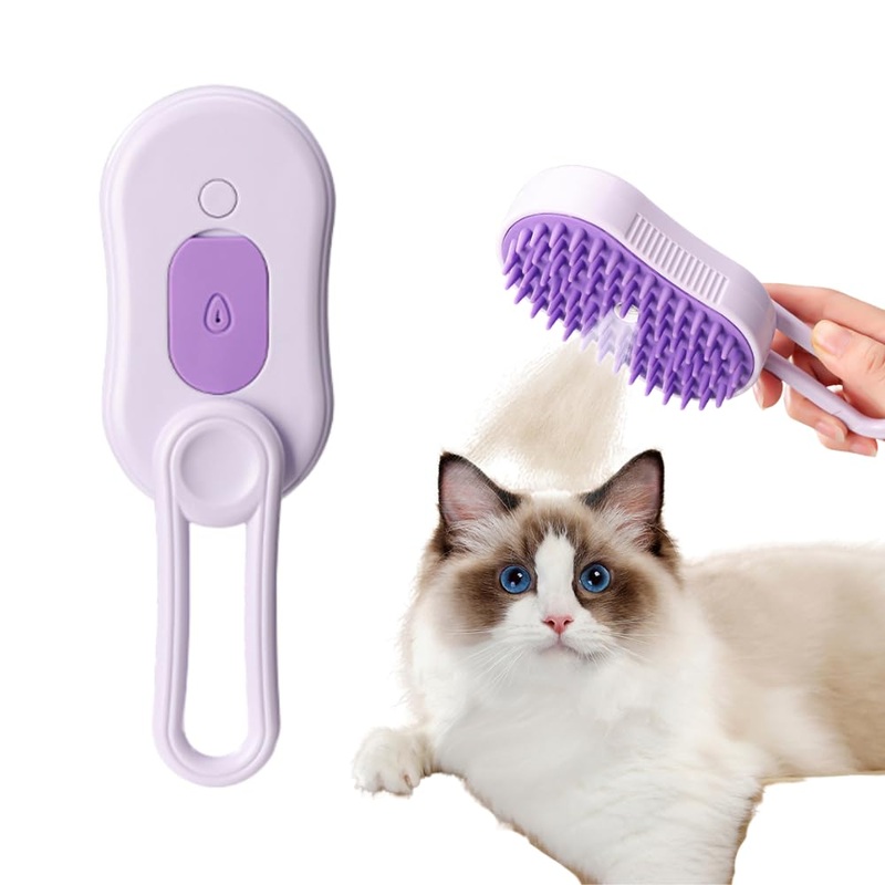 Cat Steam Brush, Cat Spray Comb, Pet Massage Shedding Brush, Rechargeable Silicone Steam Hair Brush, Multi-functional Cat And Dog Hair Brush,Cat Hair Steam Brush