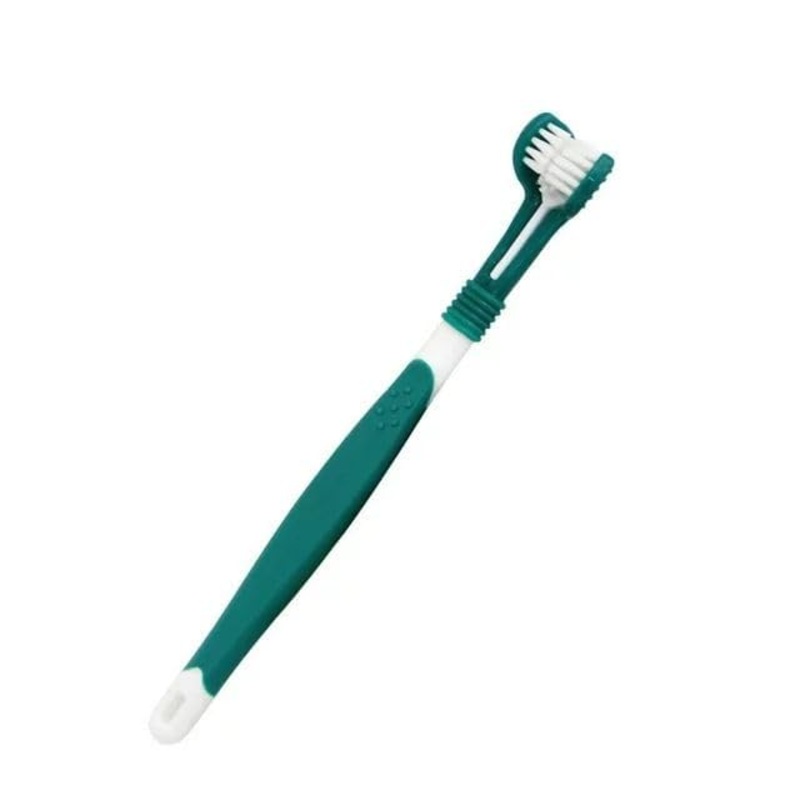 Dog Toothbrush, Triple Headed Toothbrush Dog Toothbrush for Pet Dental Care Health Supplies