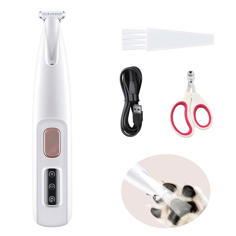 Dog Trimmer, Pet Micro Precision Trimmer, Multifunctional Pet Hair Trimmer, Waterproof Rechargeable Dog Shaver with LED Light, Low Noise Pet Clippers for Paws, Eyes, Ears, Face, Rump (1PCS)