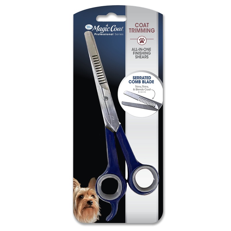 Four Paws Magic Coat Professional Series All-in-One Finishing Shears for Dogs, Dog Grooming Scissors, 1 Count