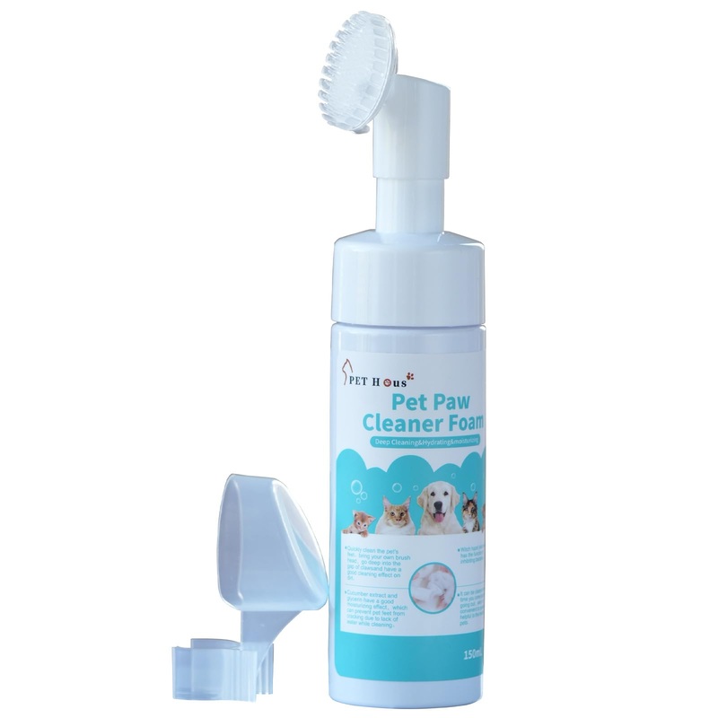 Paw Cleaner for Dogs and Cats,Pet Paw Foam Brush-Clean PawsCleaning Brush-Moisturizing to Prevent Dry Cracking,Odor Control,Rinse Free,Simple &Quick