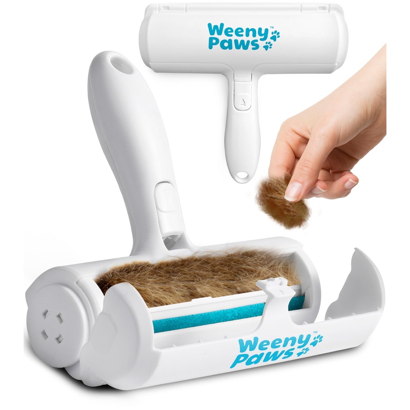 Pet Hair Remover and Reusable Lint Roller, Cat and Dog Hair Remover for Furniture, Couch, Carpet, Clothing and Bedding – Portable, Multi-Surface Fur Removal Tool – Weeny Paws