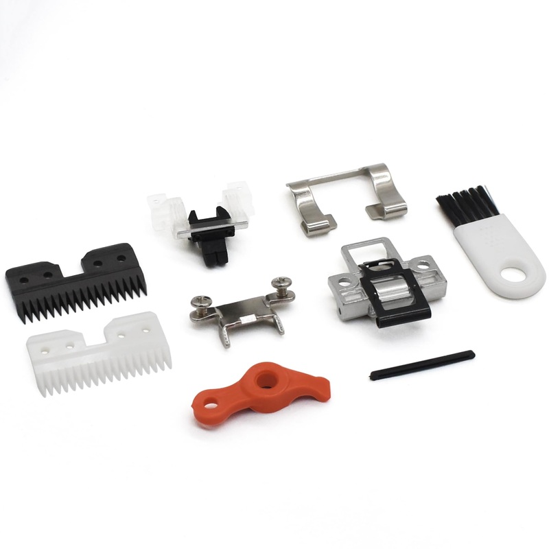 Professional Animal Clipper Repair Parts, Cutter Blades, Blade Drive Assembly, Hinge, Taper Lever, Blade Socket, Tension Spring&Blade Guide, Compatible with A5-Style Detachable Blade Pet Groomers