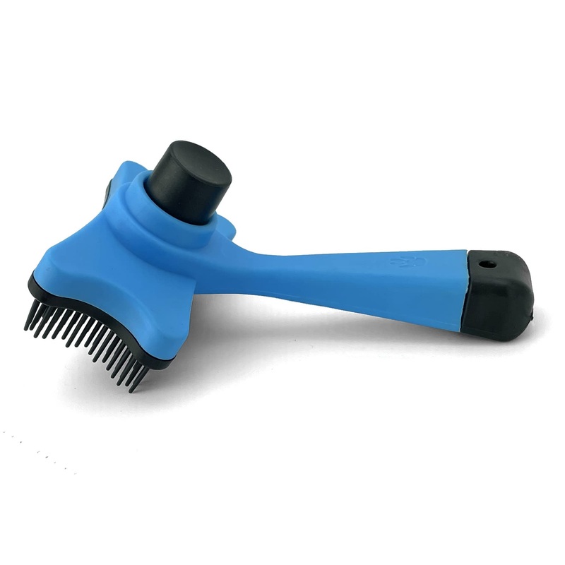Self-Cleaning Retractable Grooming Brush for Small Dogs and Cats – 4.75″ Size
