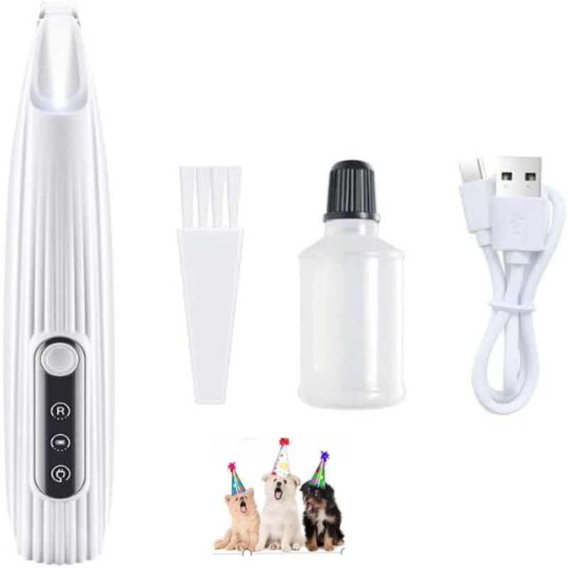 Upgraded Dog Paw Trimmer,Electric Dog Trimmer,Rechargeable Clipper with LED Light for Dogs Cats Trimming Paws,Eyes,Ears,Face