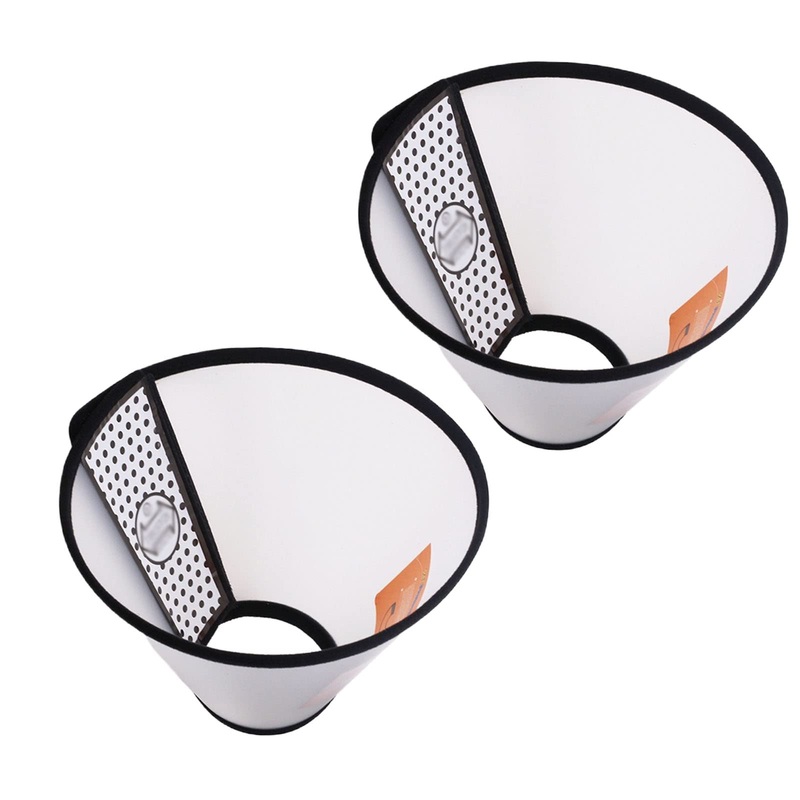 2 Pcs Cat Cone Dog Con,Adjustable Recovery Pet Cone,Fits Neck 7-11 inch Adjustable,Plastic Elizabethan Collar for Cats Kitten Small Dog After