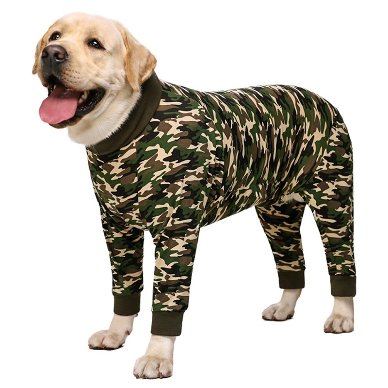 AOFITEE Dog Recovery Suit After Surgery Dog Onesie, Dog Surgical Recovery Shirt for Abdominal Wounds, Camo Dog Pajamas Bodysuit for Medium Large Dog Cone Alternative, Full Body for Shedding, XXL 2X-Large
