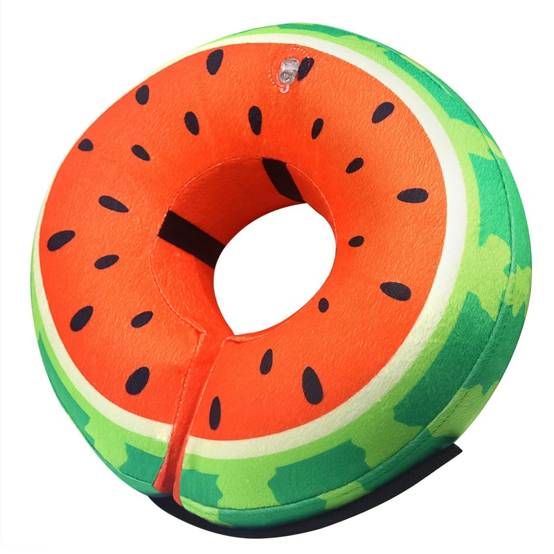 Dog Recovery Inflatable Collars Soft Donut Collar for Dogs and Cats After Surgery – Dog Protective Inflatable Neck Pillow – Does Not Block Vision E-Collar – Dog Cones Alternative (L, Red) L