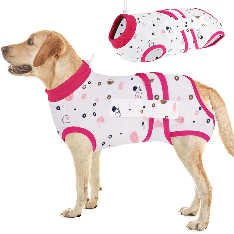 KOESON Dog Recovery Suit, Spay Suit for Female Dogs with Pee Hole Pet Surgical Recovery Suit Dog Cone Alternative, Dog Surgery Recovery Suit Anti Licking Pet Bodysuit for Abdominal Wound Balloon 2XL XX-Large