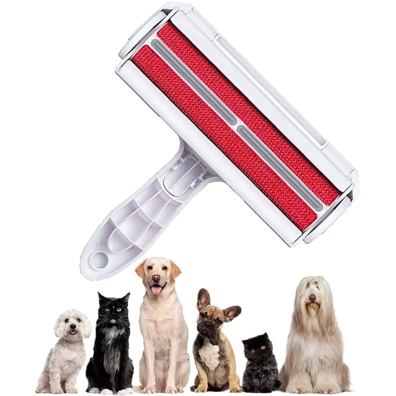 Pet Hair Remover Roller – Reusable Cat & Dog Hair Remover for Furniture, Couch, Carpet, Car Seats or Bedding – Portable, Multi-Surface Fur Roller & Animal Hair Removal Tool with Comfy Non-Slip Handle