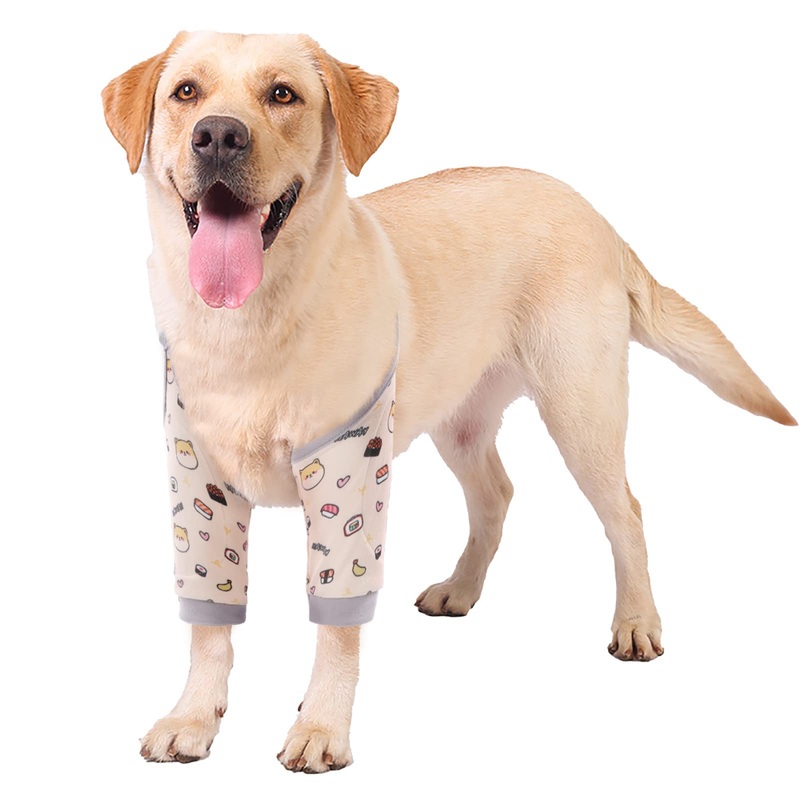 ROZKITCH Dog Surgery Recovery Sleeve for Front Legs, Pet Prevent Licking Wound Elbow Brace Protector, Dog Leg Sleeve to Stop Licking Cone Collar Alternative for Sprain ACL CCL Arthritis Cute Dog 2XL 2XL(A Sleeve Length:13.3″)
