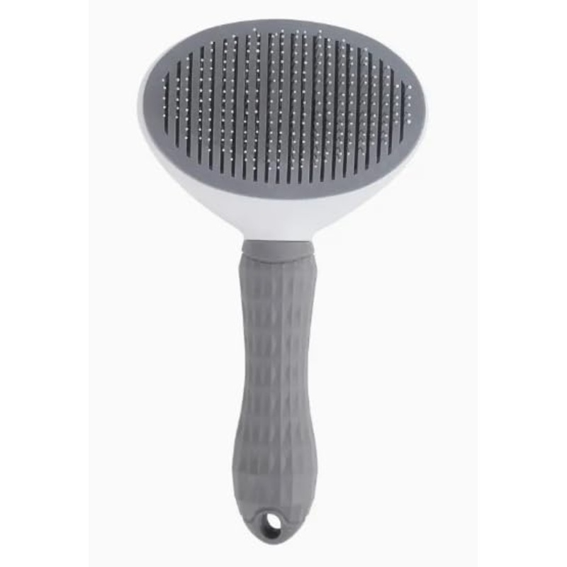 Skruffies Love Dog & Cat Brush Self Cleaning Dog Brush with Release Button Slicker Comb Rabbit Pet Grooming Brush for Shedding Long Short Hair Cat