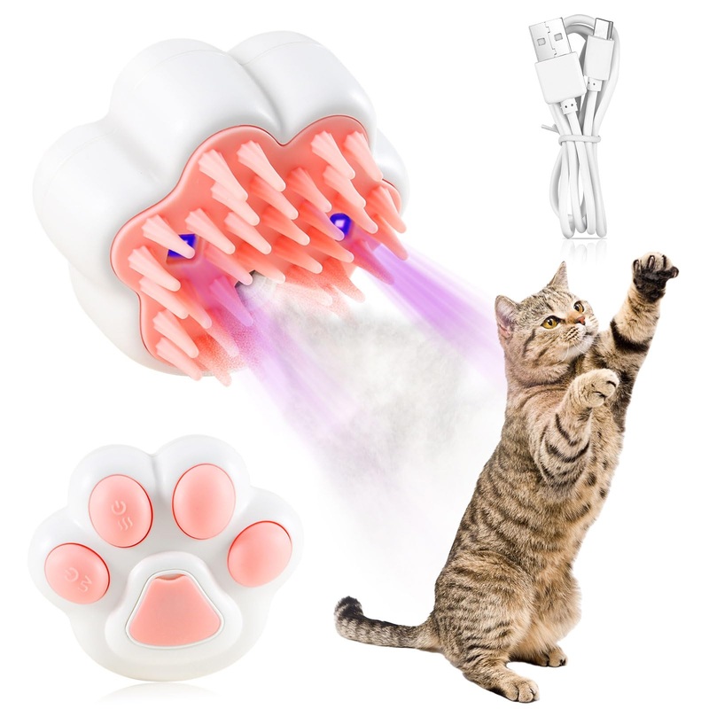Steamy Cat Brush, 3 In 1 Pet Steam Brush with Ultraviolet Rays, Massage Cleaning Brush for Removing Loose Hair and Knots from Cats, Suitable for Multiple Coat Types Pink