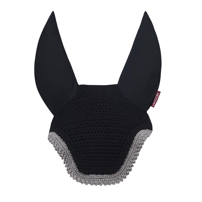 Void Ear Bonnet with Sound Resistant and Soft Stretchable Lycra Ears (Large: (Horizontal) A: 34cm, (Vertical) B: 42cm, Black-Grey) Large: (x-axis) A: 34cm, (y-axis) B: 42cm
