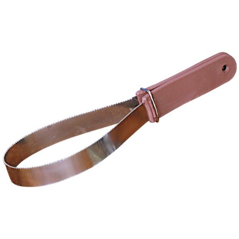 Weaver Leather Stainless Steel Shedding Blade with Red Plastic Handle, 65-2171