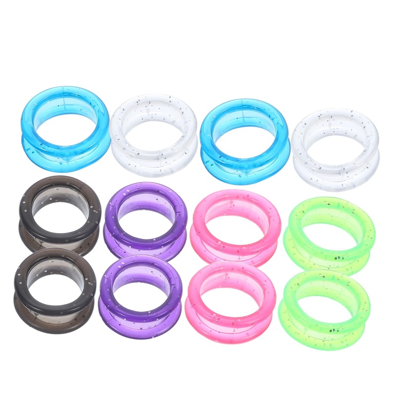 12Pcs Colored Silicone Finger Rings for Hairdressing Scissors Comfortable Scissor Finger Grips Scissors Handheld Silicone Rings for Pet Grooming and Hair Cutting